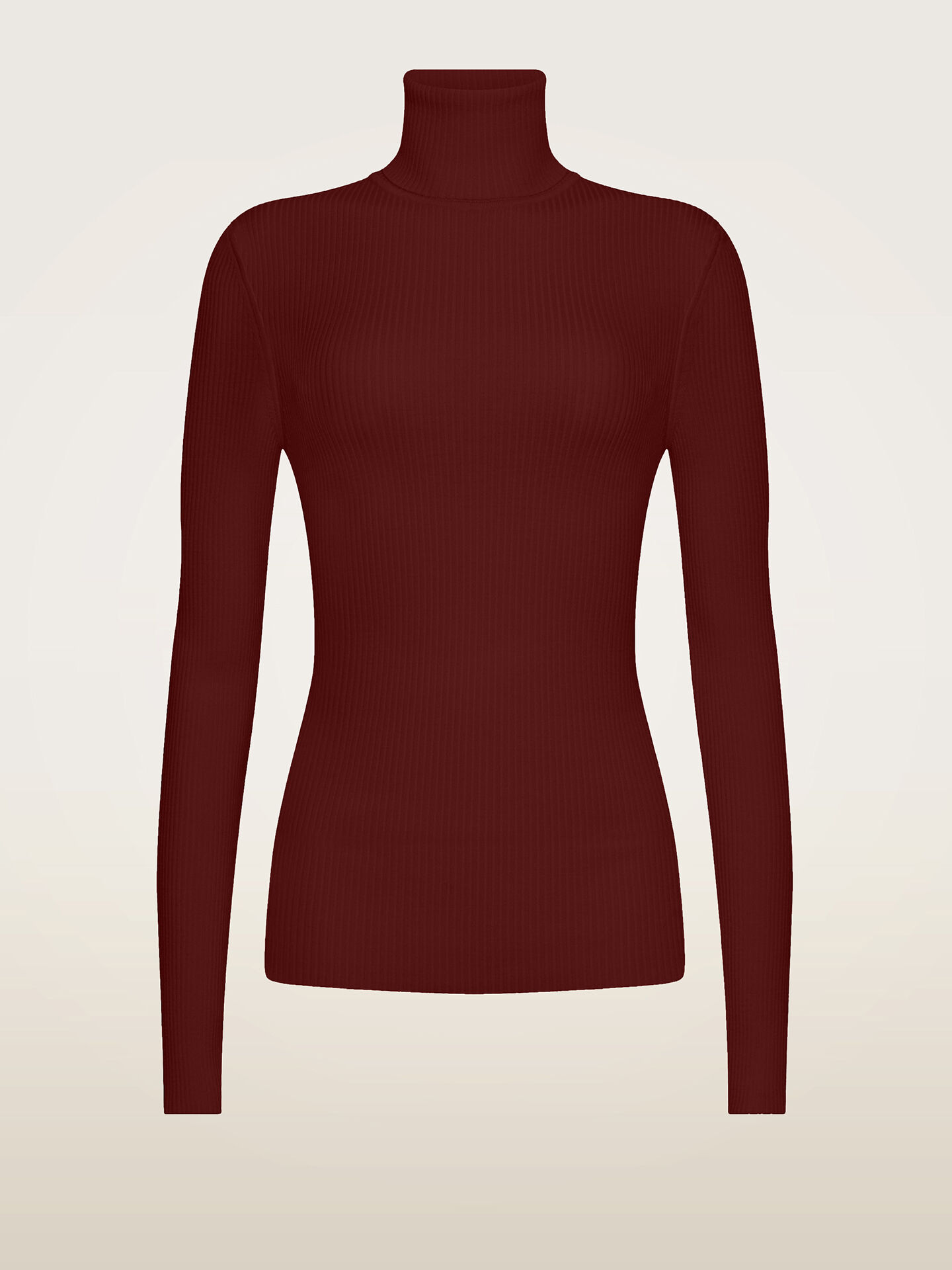 MERINO FINE RIB TOP LONG SLEEV