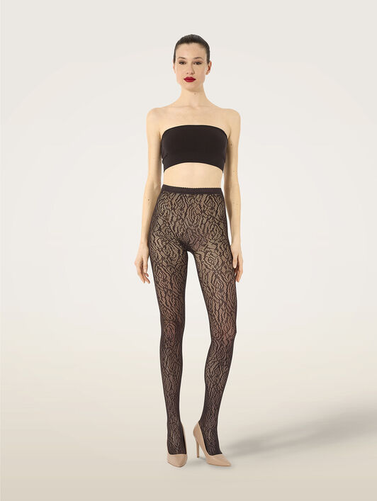 ROSE LACE EFFECT TIGHTS