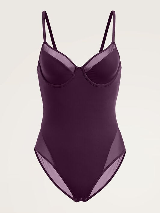 SHEER OPAQUE BODYSUIT