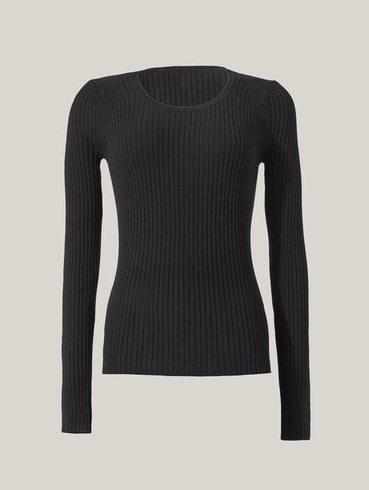 FINE MERINO RIB TOP L. SLEEVES FINE MERINO RIB TOP L. SLEEVES