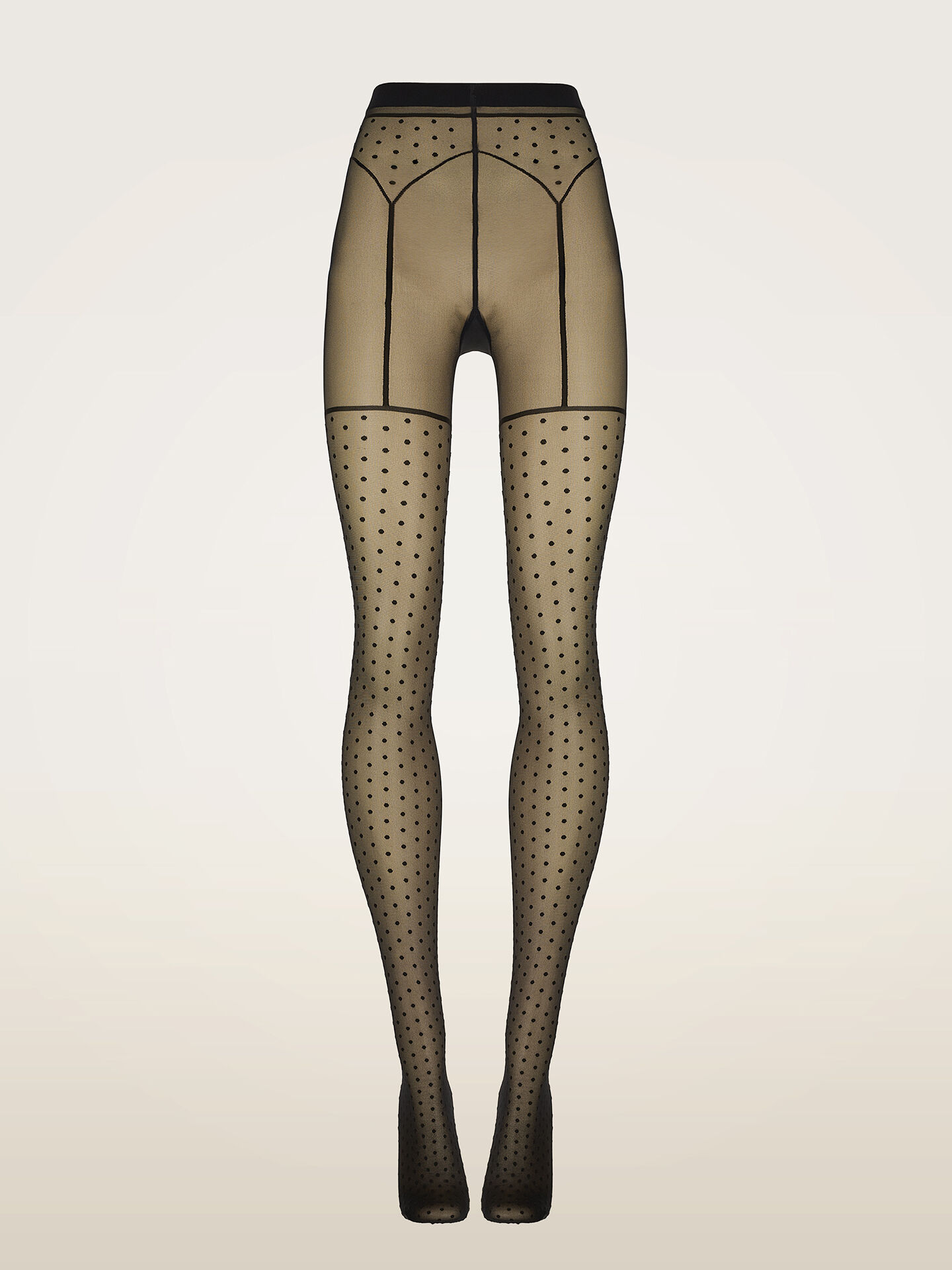 DOTTED GARTER BELT TIGHTS