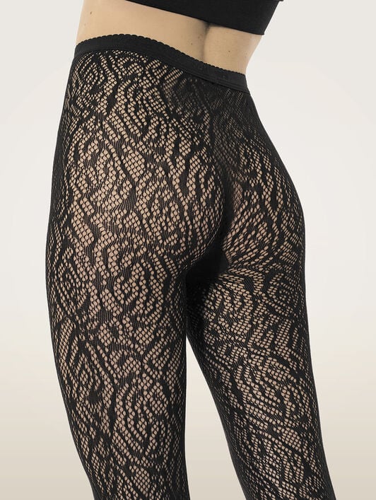 ROSE LACE EFFECT TIGHTS ROSE LACE EFFECT TIGHTS