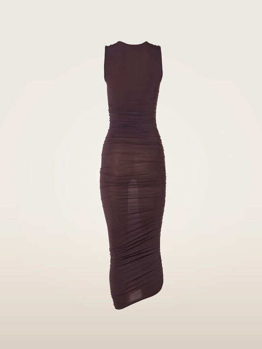 SHEER DRAPE DRESS