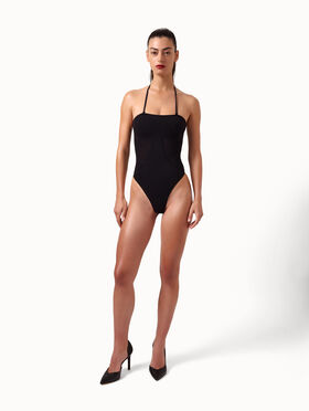 NET & RIBS SWIM BODYSUIT
