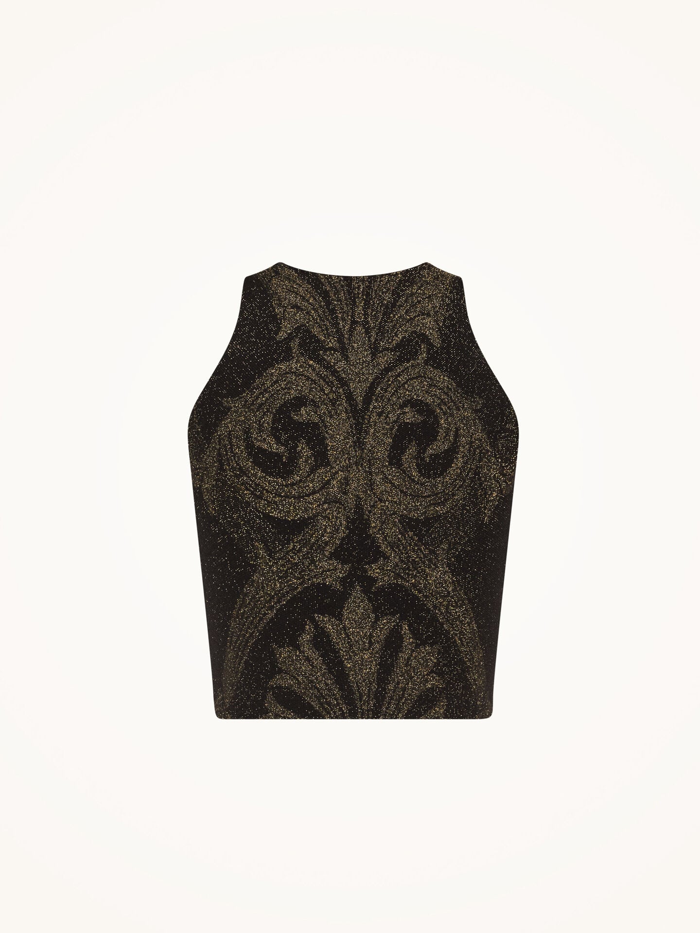 METALLIC JACQUARD CROP TOP METALLIC JACQUARD CROP TOP