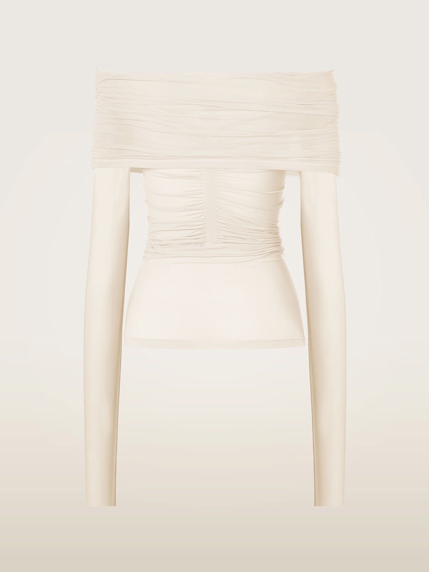 SHEER DRAPE TOP LONG SLEEVES
