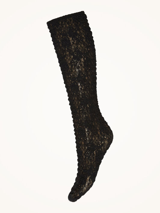 STRUCTURED LACE KNEE-HIGHS STRUCTURED LACE KNEE-HIGHS