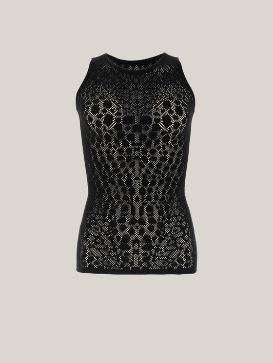 REPTILE NET TOP SLEEVELESS
