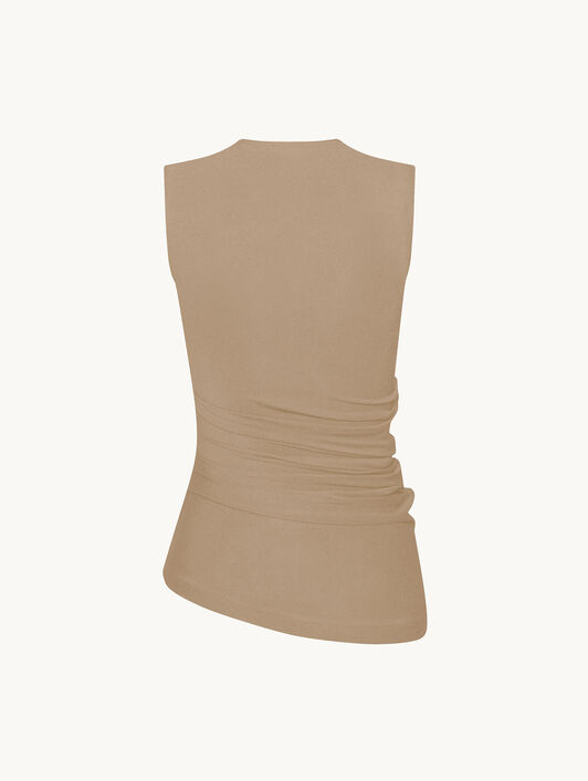 THE CREPE JERSEY TOP SLEEVELES THE CREPE JERSEY TOP SLEEVELES