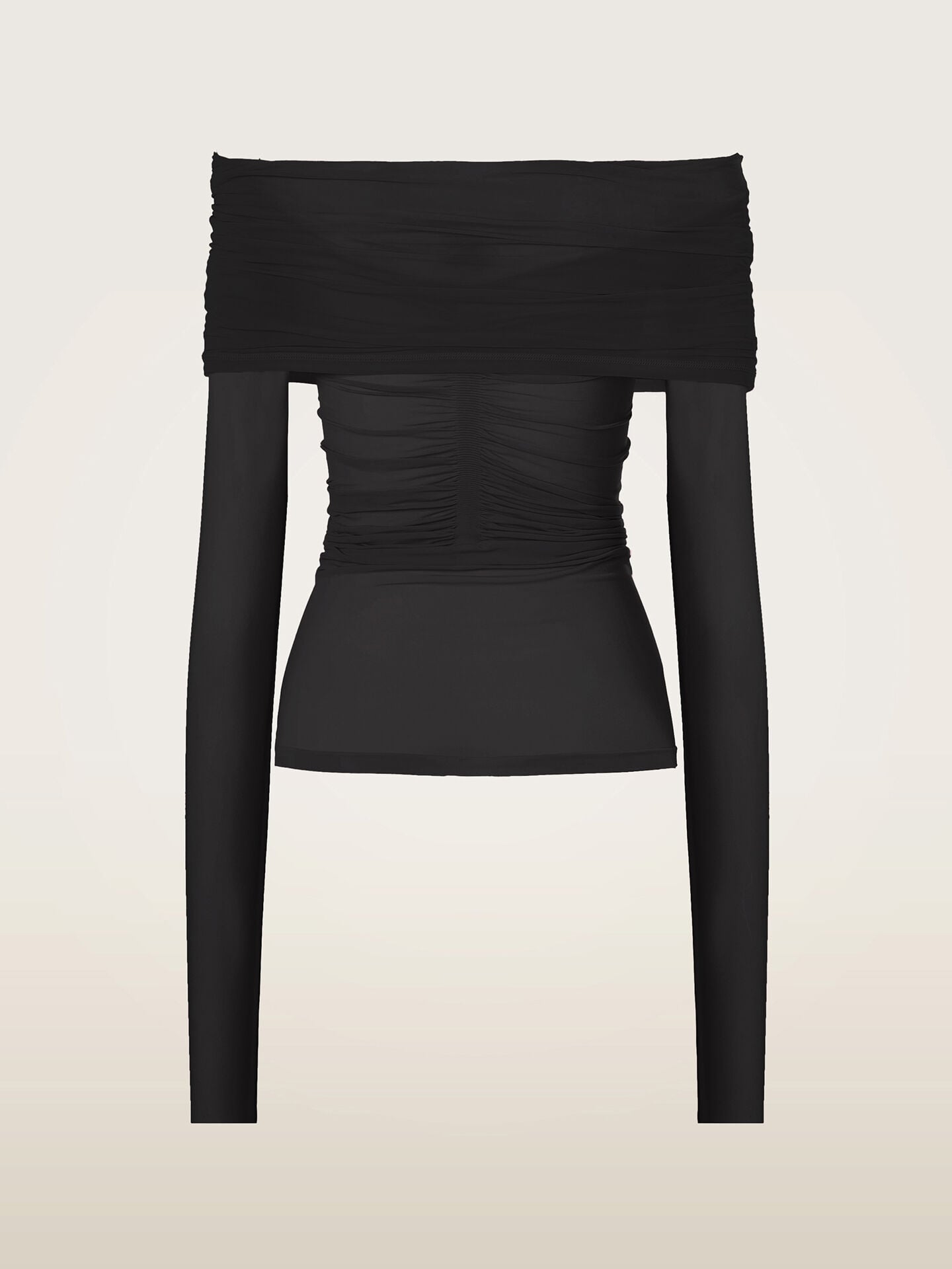 SHEER DRAPE TOP LONG SLEEVES SHEER DRAPE TOP LONG SLEEVES