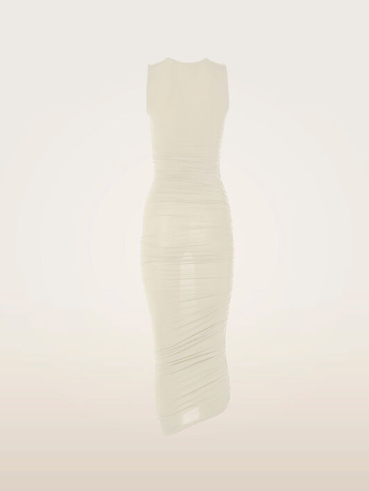 SHEER DRAPE DRESS