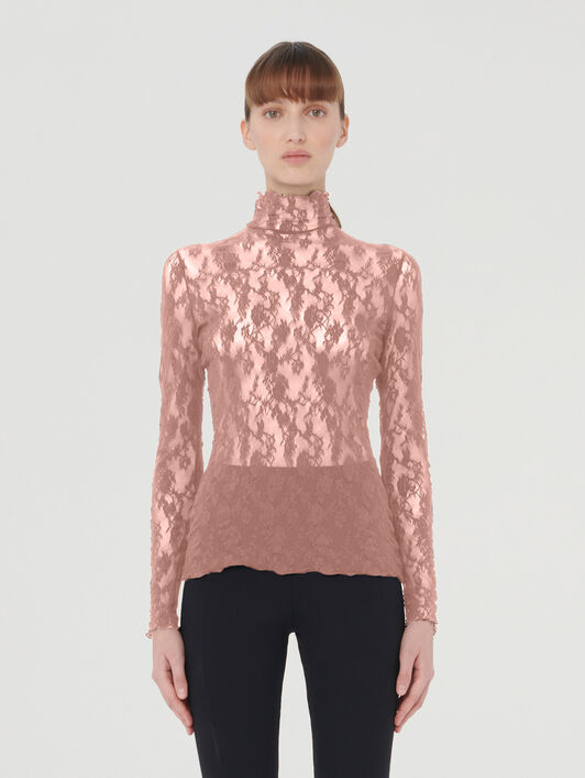 FLORAL LACE TOP LONG SLEEVES