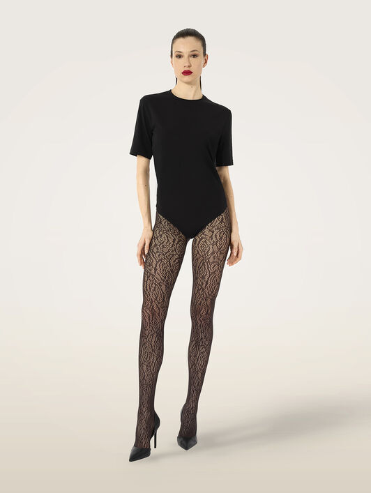ROSE LACE EFFECT TIGHTS