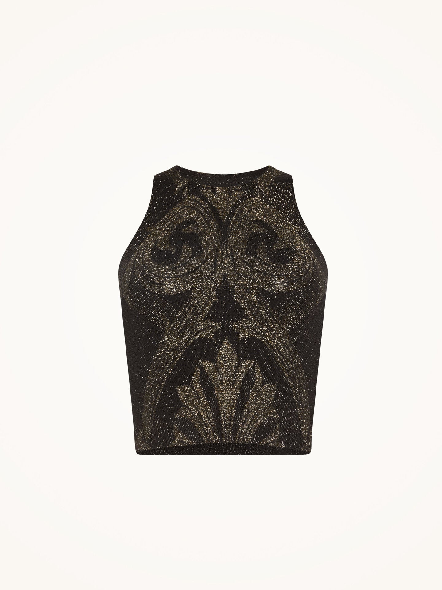 METALLIC JACQUARD CROP TOP METALLIC JACQUARD CROP TOP