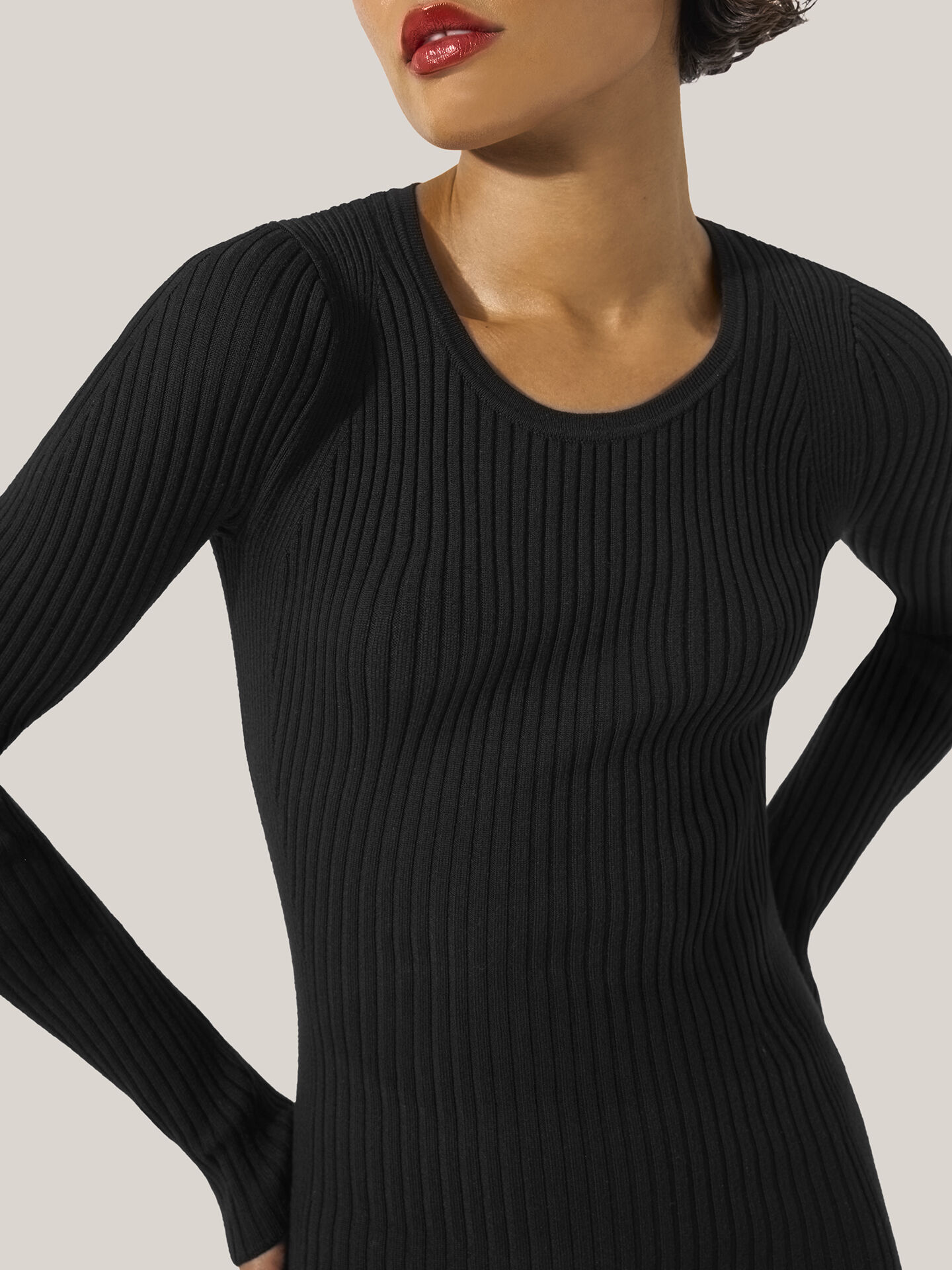 FINE MERINO RIB TOP L. SLEEVES FINE MERINO RIB TOP L. SLEEVES