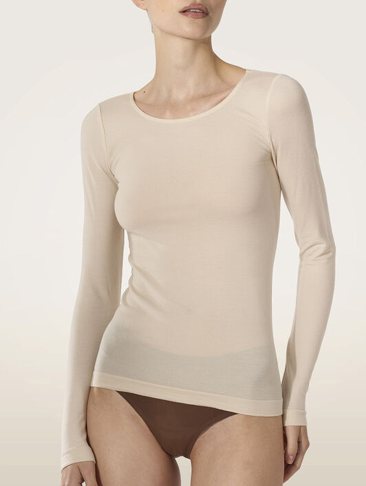 PURE WOOL TOP LONG SLEEVES