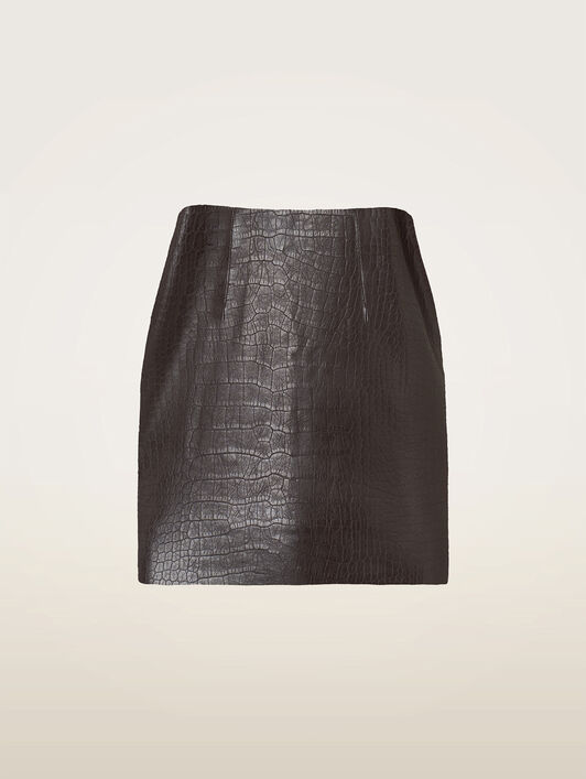 EMBOSSED ALLIGATOR MINI SKIRT EMBOSSED ALLIGATOR MINI SKIRT