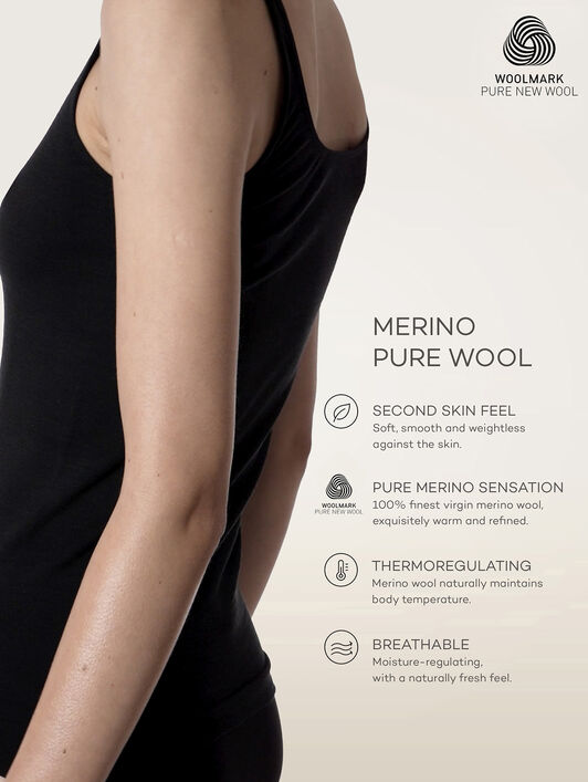 PURE WOOL TOP SLEEVELESS