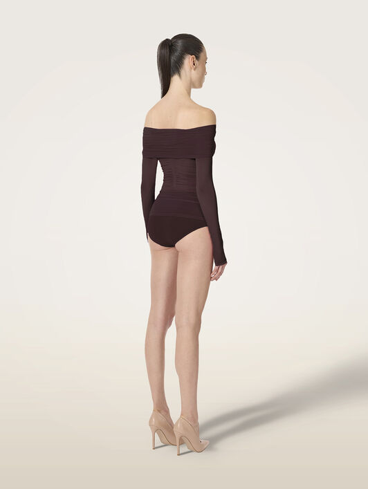 SHEER DRAPE TOP LONG SLEEVES SHEER DRAPE TOP LONG SLEEVES