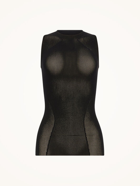 GRID NET TOP SLEEVELESS GRID NET TOP SLEEVELESS