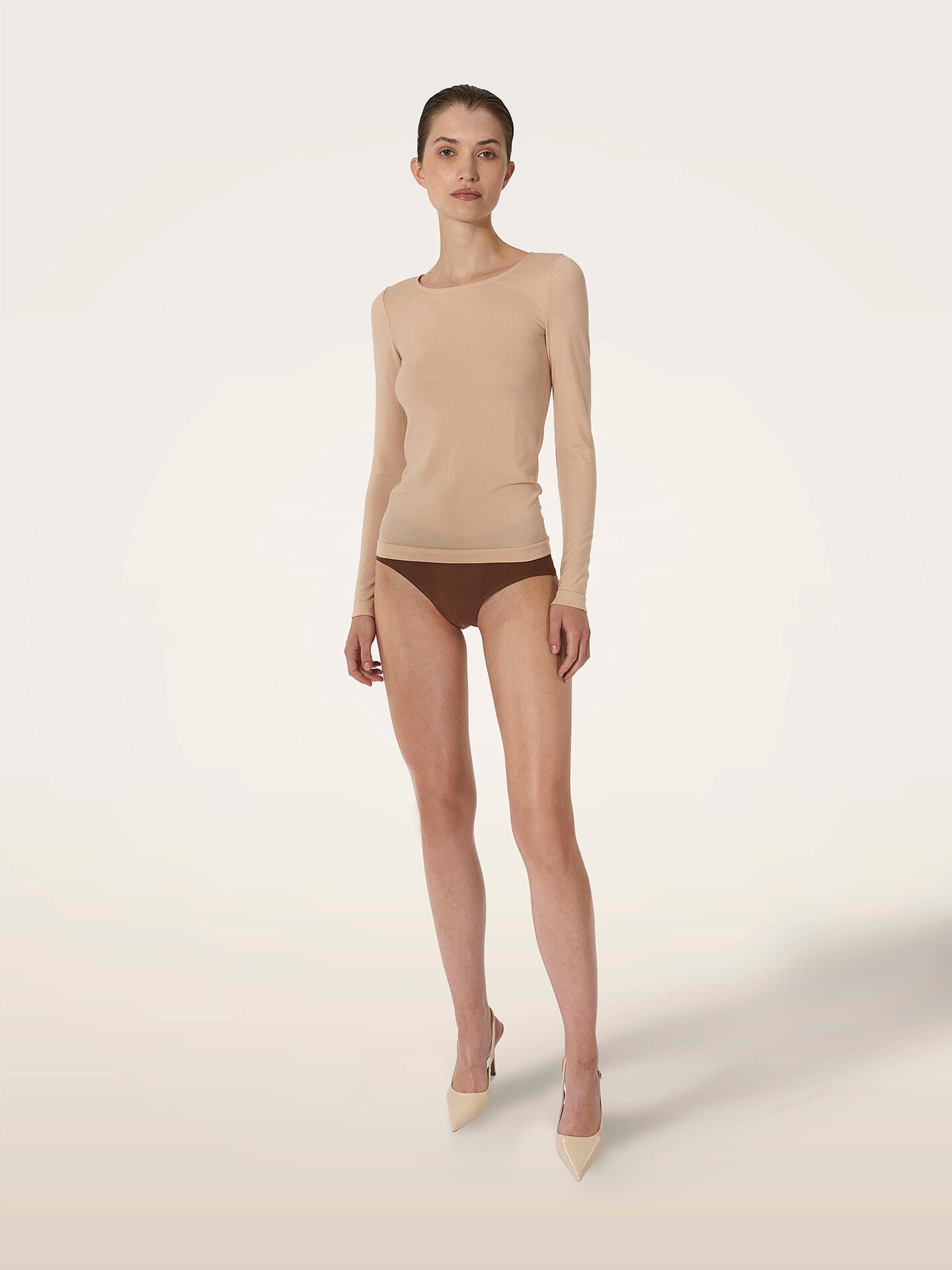 PURE WOOL TOP LONG SLEEVES