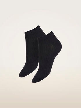 RIBBED CO SNEAKER SOCKS 2-PACK