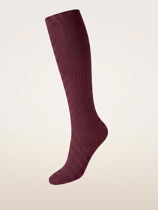 RIBBED CASHMERE BLEND KNEE-HIGHS