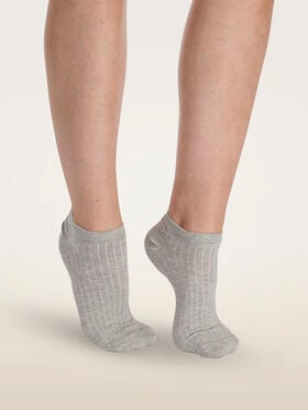 RIBBED COTTON SNEAKER SOCKS