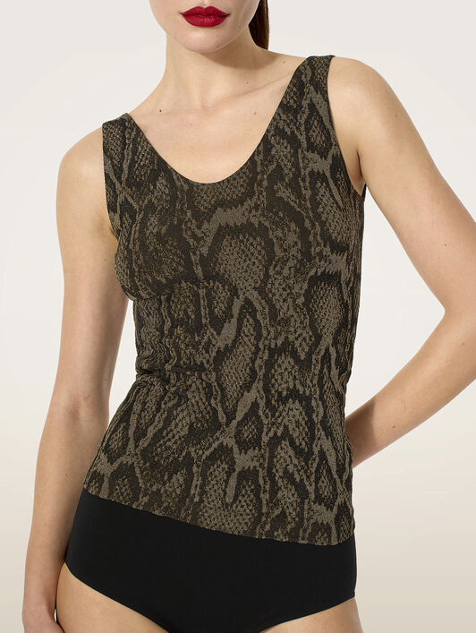 SHIMMERING PYTHON T.SLEEVELESS SHIMMERING PYTHON T.SLEEVELESS