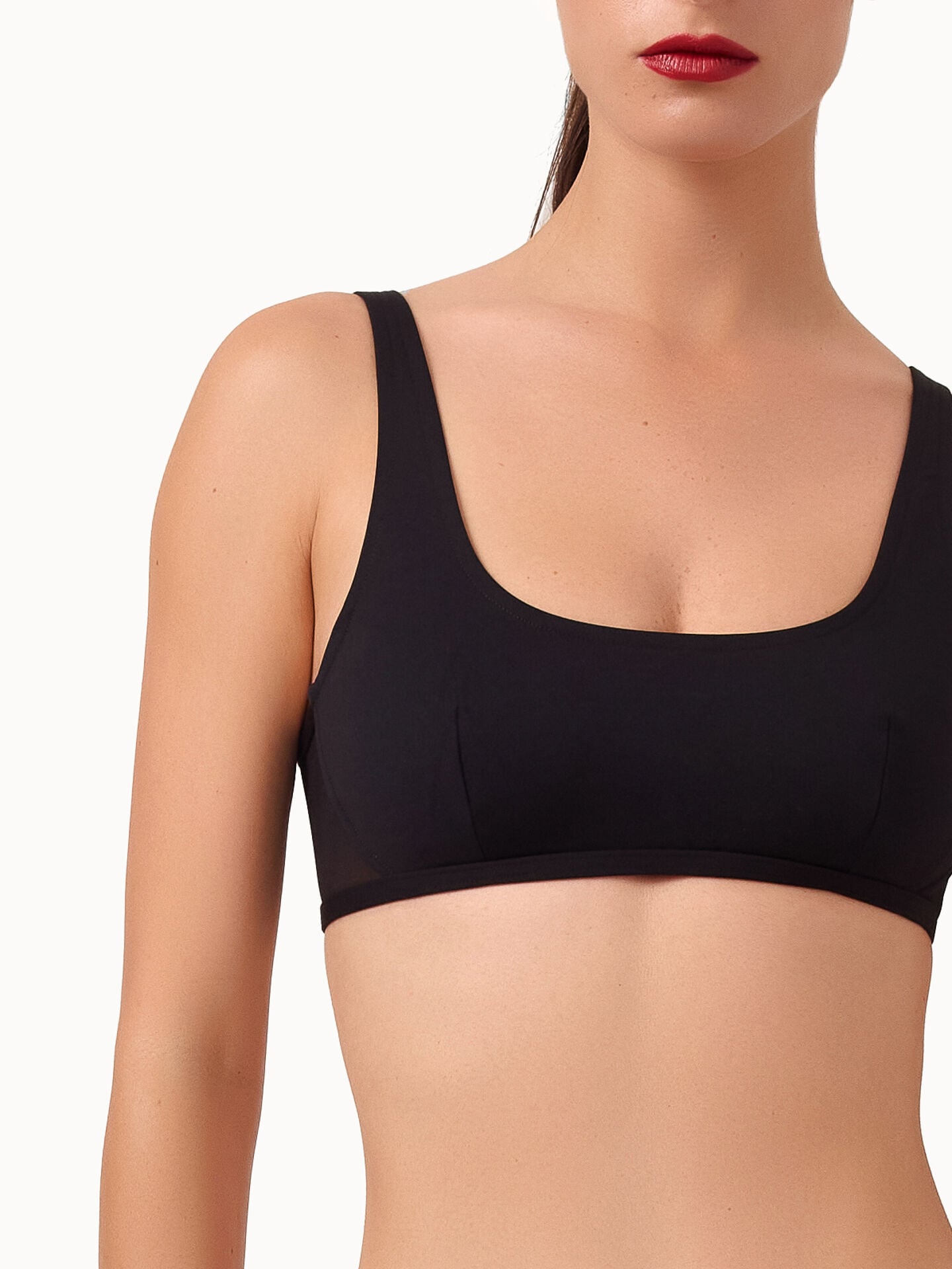 SHEER & OPAQUE SWIM TOP