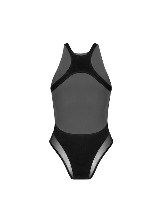SHEER & OPAQUE SWIM BODYSUIT SHEER & OPAQUE SWIM BODYSUIT