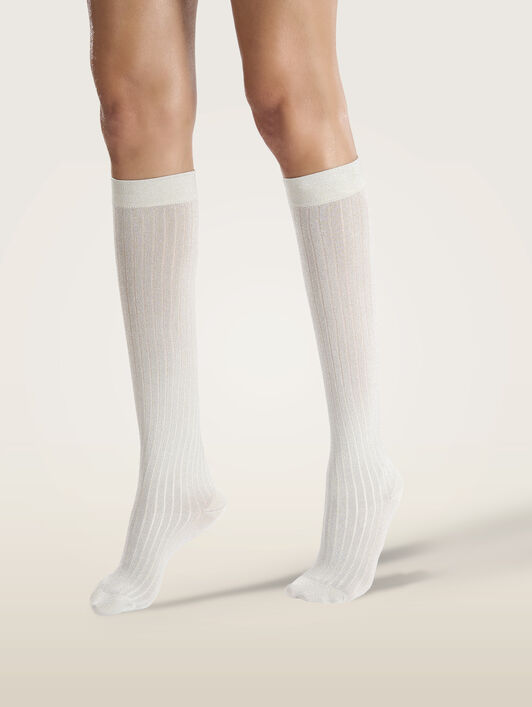 SHIMMER RIB KNEE-HIGHS