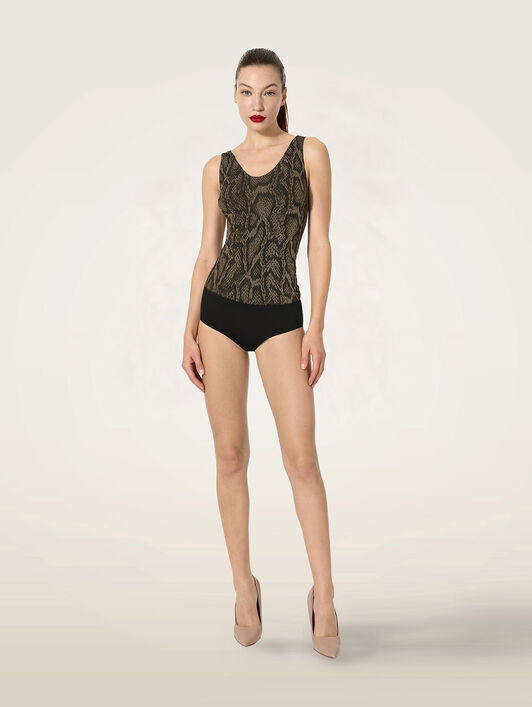 SHIMMERING PYTHON TOP SLEEVELESS