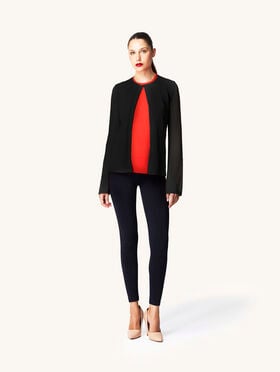 SHEER OPAQUE KNIT CARDIGAN