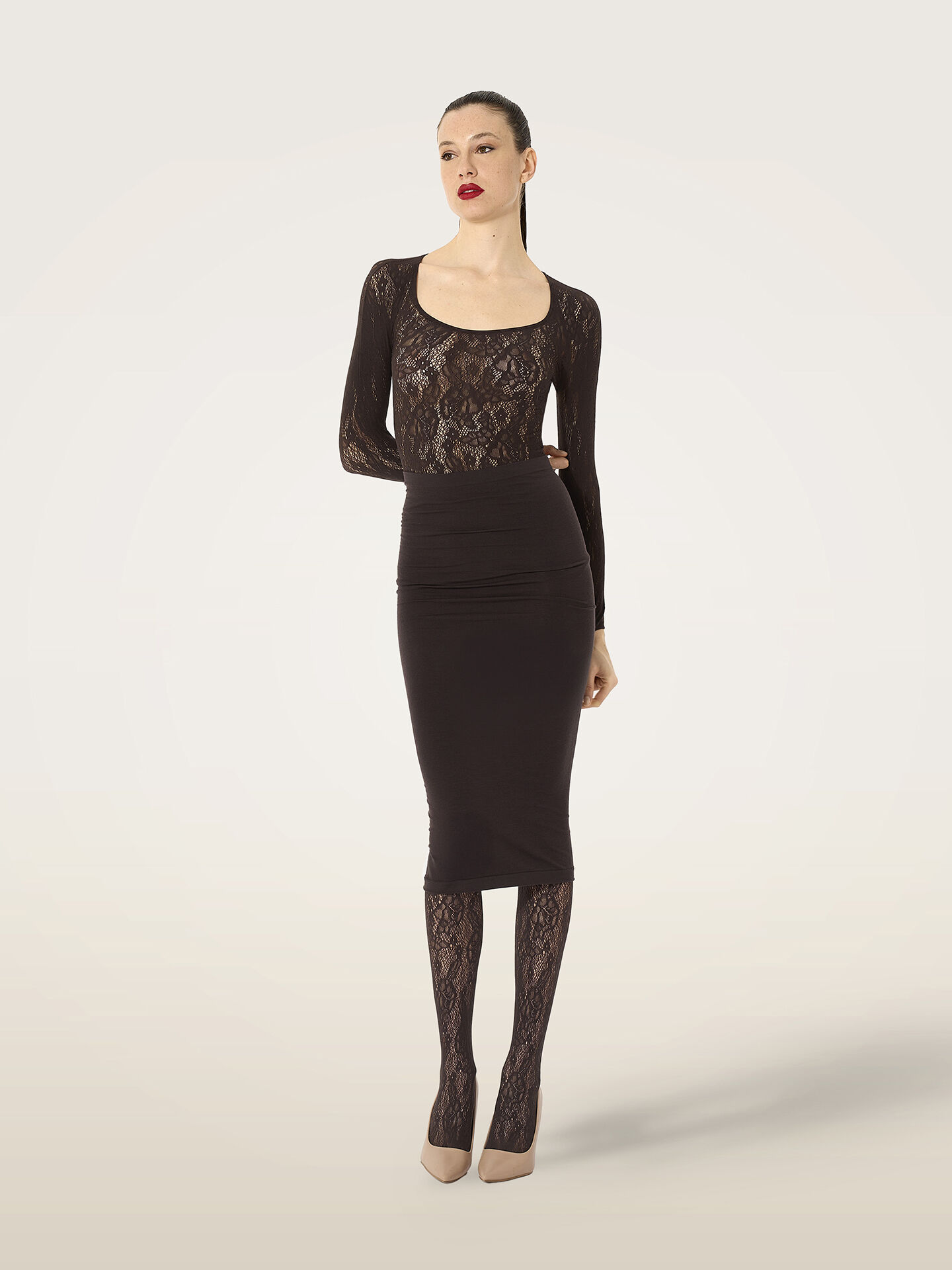 INFINITE ROSE NET TIGHTS