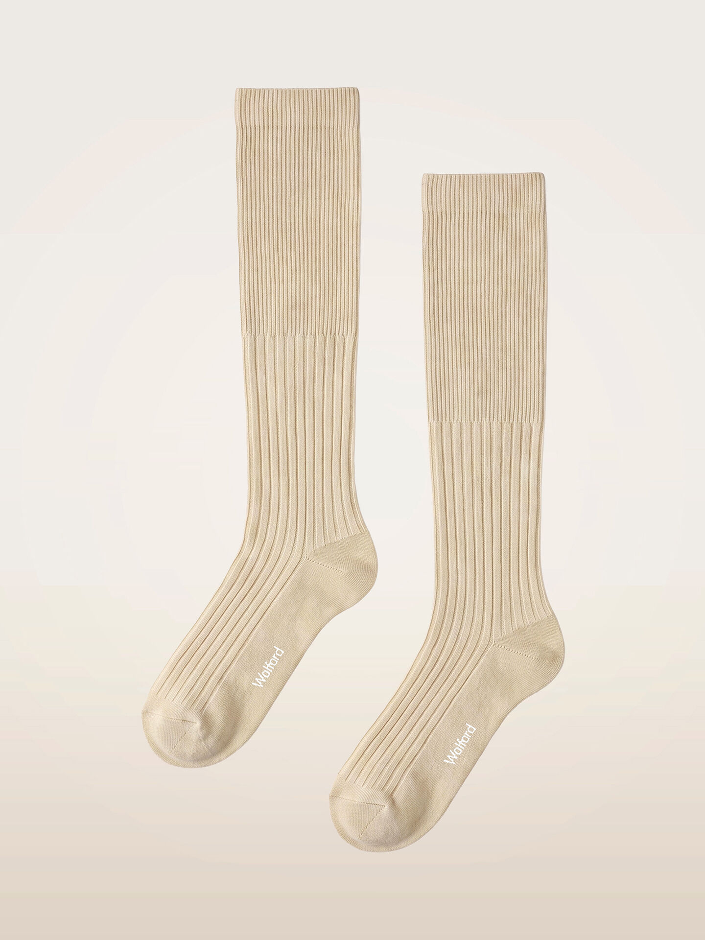 RIBBED CASHMERE BLEND KNEE-HIGHS