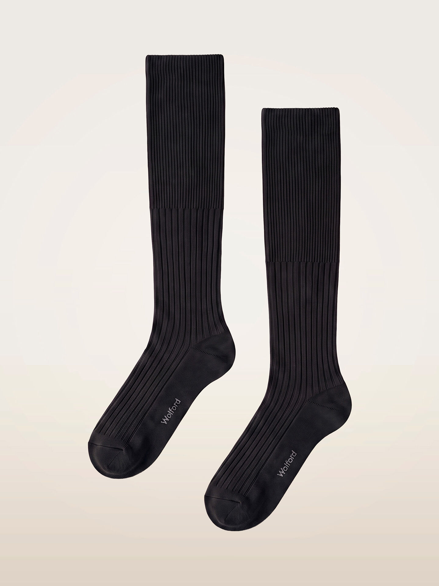 RIBBED CASHMERE BLEND KNEE-HIGHS