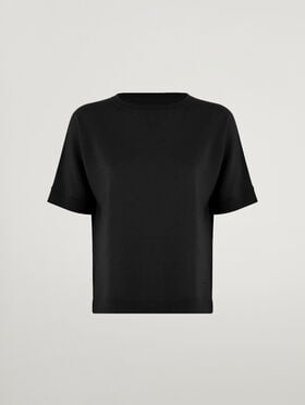 MERINO BLEND TOP SHORT SLEEVES