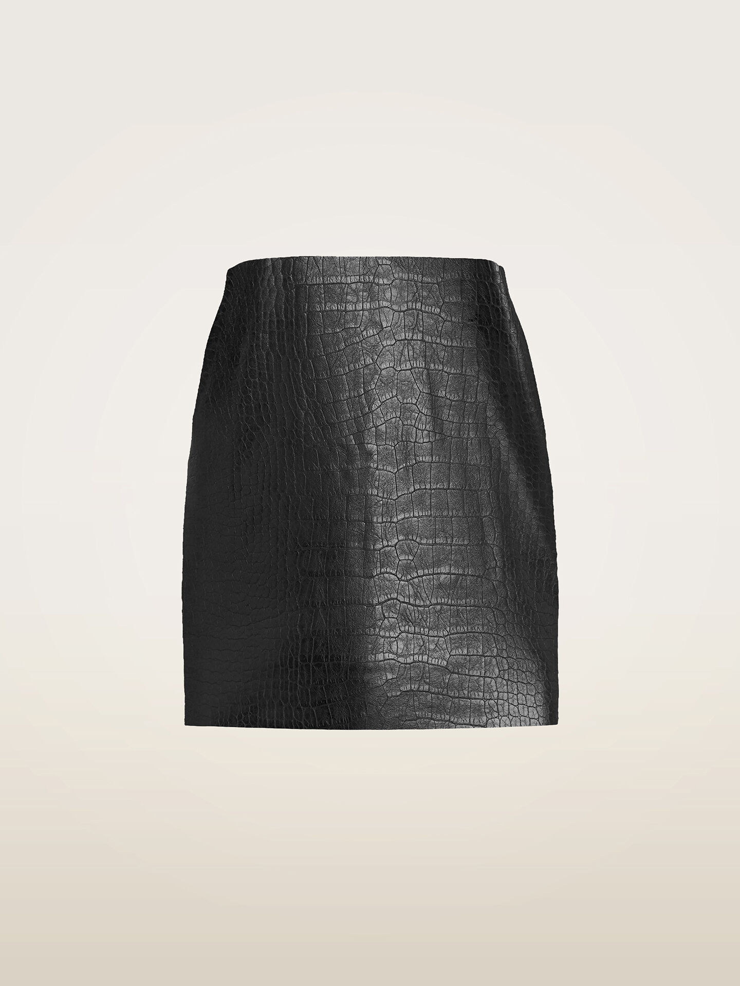 EMBOSSED ALLIGATOR MINI SKIRT EMBOSSED ALLIGATOR MINI SKIRT