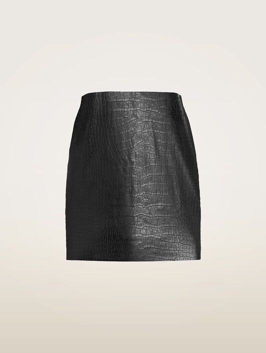 EMBOSSED ALLIGATOR MINI SKIRT EMBOSSED ALLIGATOR MINI SKIRT