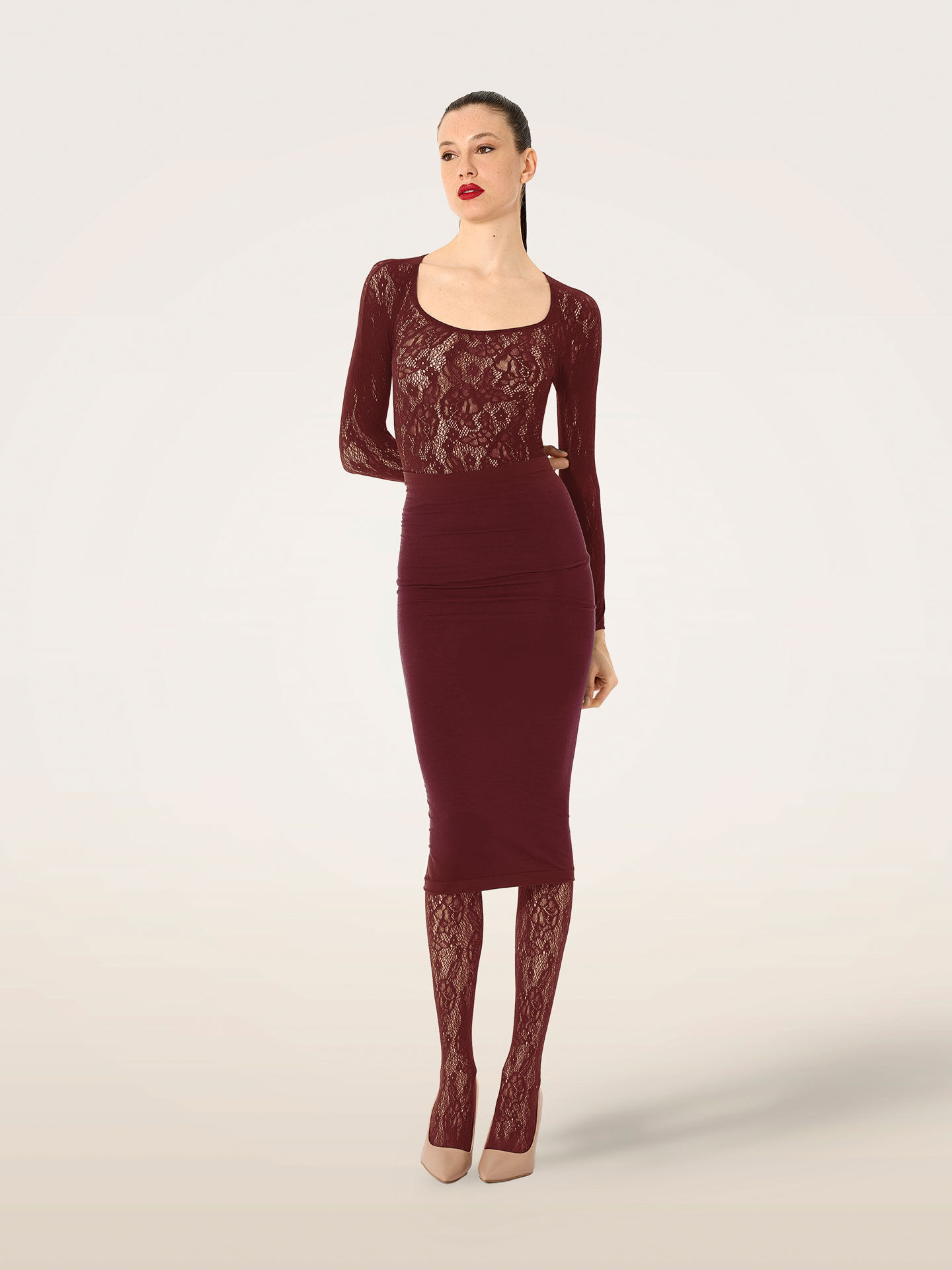 INFINITE ROSE NET TIGHTS