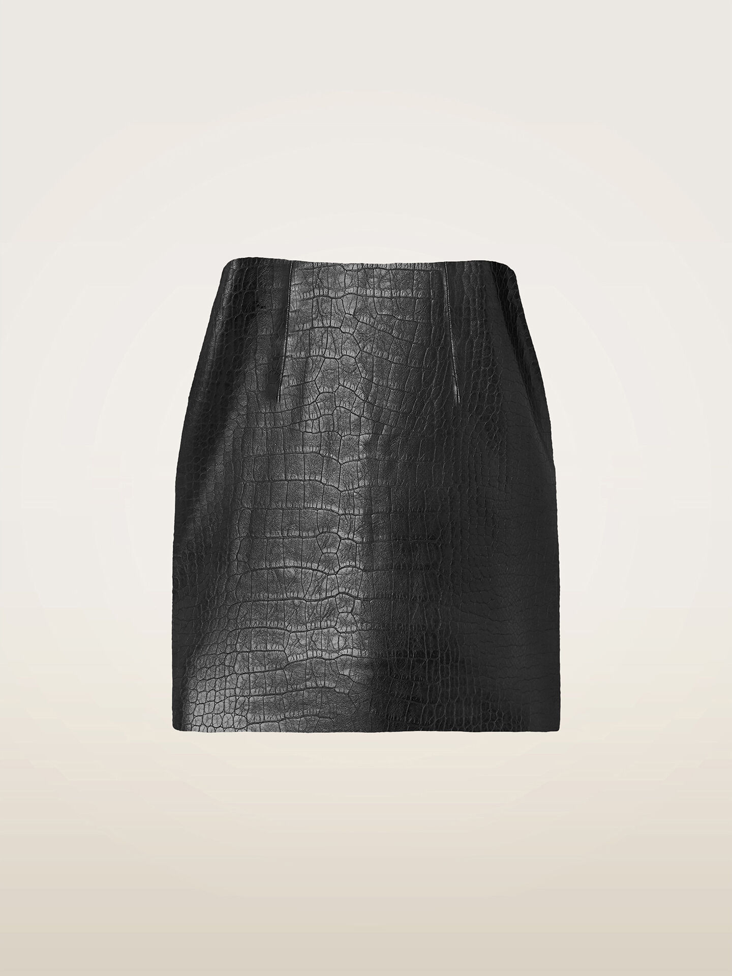 EMBOSSED ALLIGATOR MINI SKIRT EMBOSSED ALLIGATOR MINI SKIRT