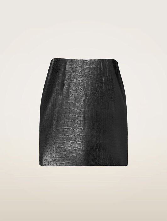 EMBOSSED ALLIGATOR MINI SKIRT EMBOSSED ALLIGATOR MINI SKIRT