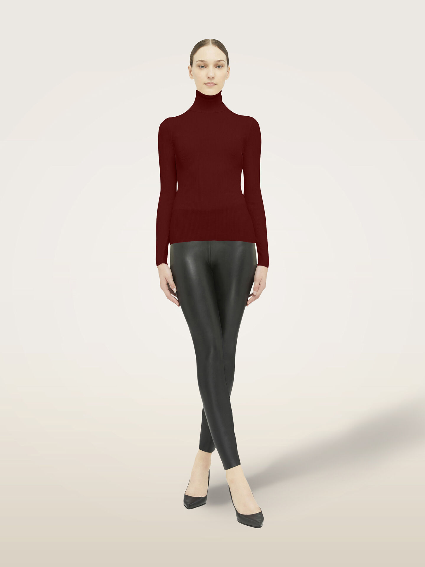 MERINO FINE RIB TOP LONG SLEEV