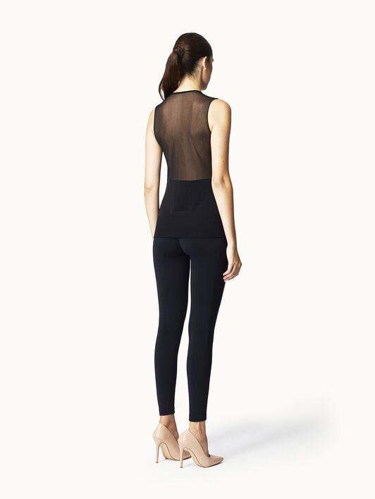SHEER OPAQUE KNIT TOP SLEEVEL. SHEER OPAQUE KNIT TOP SLEEVEL.