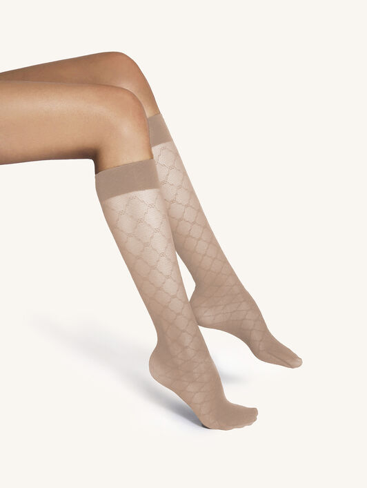 SHEER PATTERN KNEE-HIGHS SHEER PATTERN KNEE-HIGHS