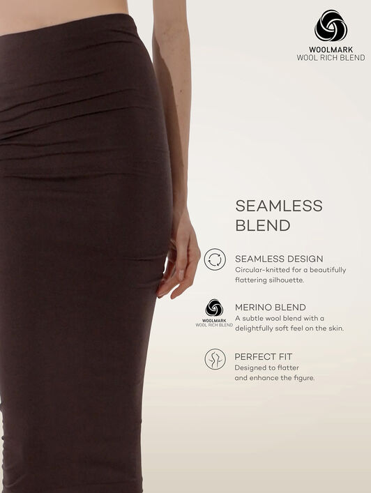 SEAMLESS WOOL SKIRT