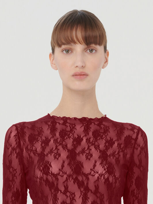 FLORAL LACE TOP LONG SLEEVES FLORAL LACE TOP LONG SLEEVES