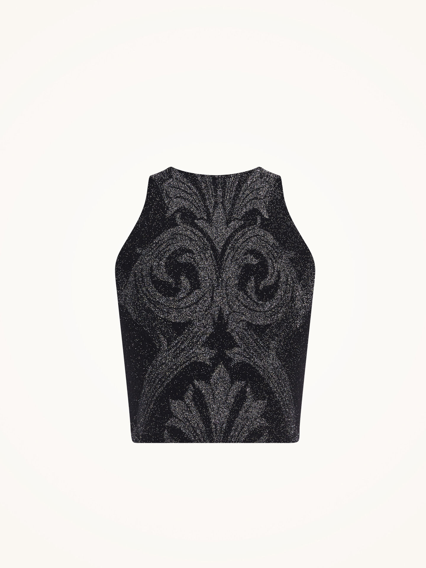 METALLIC JACQUARD CROP TOP METALLIC JACQUARD CROP TOP