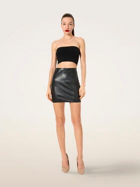 EMBOSSED ALLIGATOR MINI SKIRT